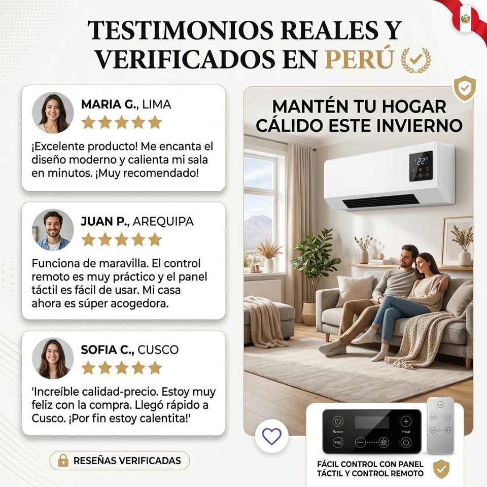 Calefactor y Ventilador Smart 2 en 1 EcoClima - Clima Perfecto Todo el Año + ¡PAGO CONTRA ENTREGA Y DELIVERY GRATIS EN TODO LIMA!