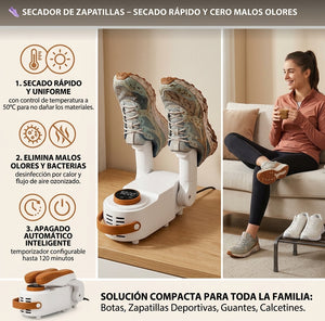 Secador Inteligente de Zapatillas y Calzado con Desinfección por Ozono | Secado Rápido y Cero Malos Olores | 🚚 Envío GRATIS a todo Lima + Pago Contra Entrega